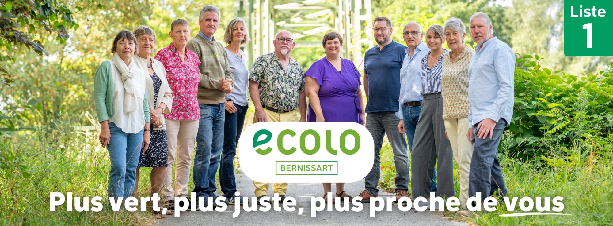 Photo de groupe Ecolo Bernissart élections communales 2024